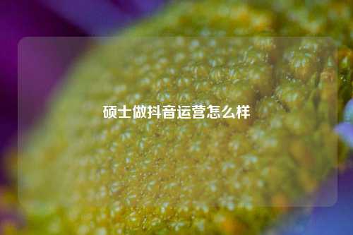 硕士做抖音运营怎么样